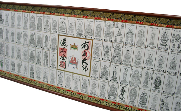 108ヶ寺（四国88箇所＋別格20霊場）御影札額装