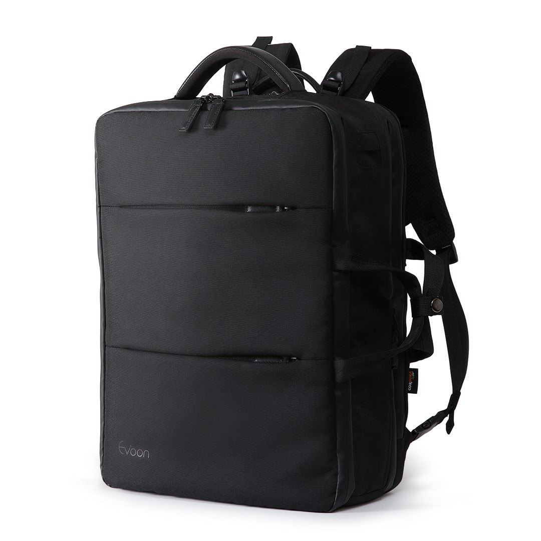 Evoon マルチビジネスリュックレザー2.0・容量19L～拡張時26L【送料