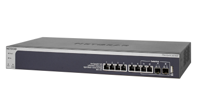 XS708T | 8-Port 10-Gigabit Copper Smart Switch with 2 Copper/SFP+