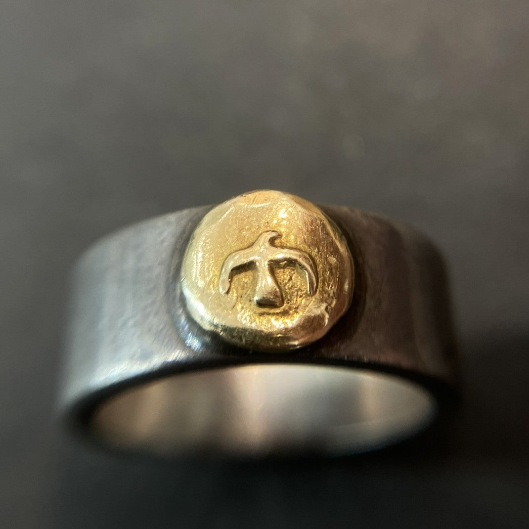 ゴローズ goro's [特注][希少][OLD]平打ちリング(11.5号)※ネーム/年号