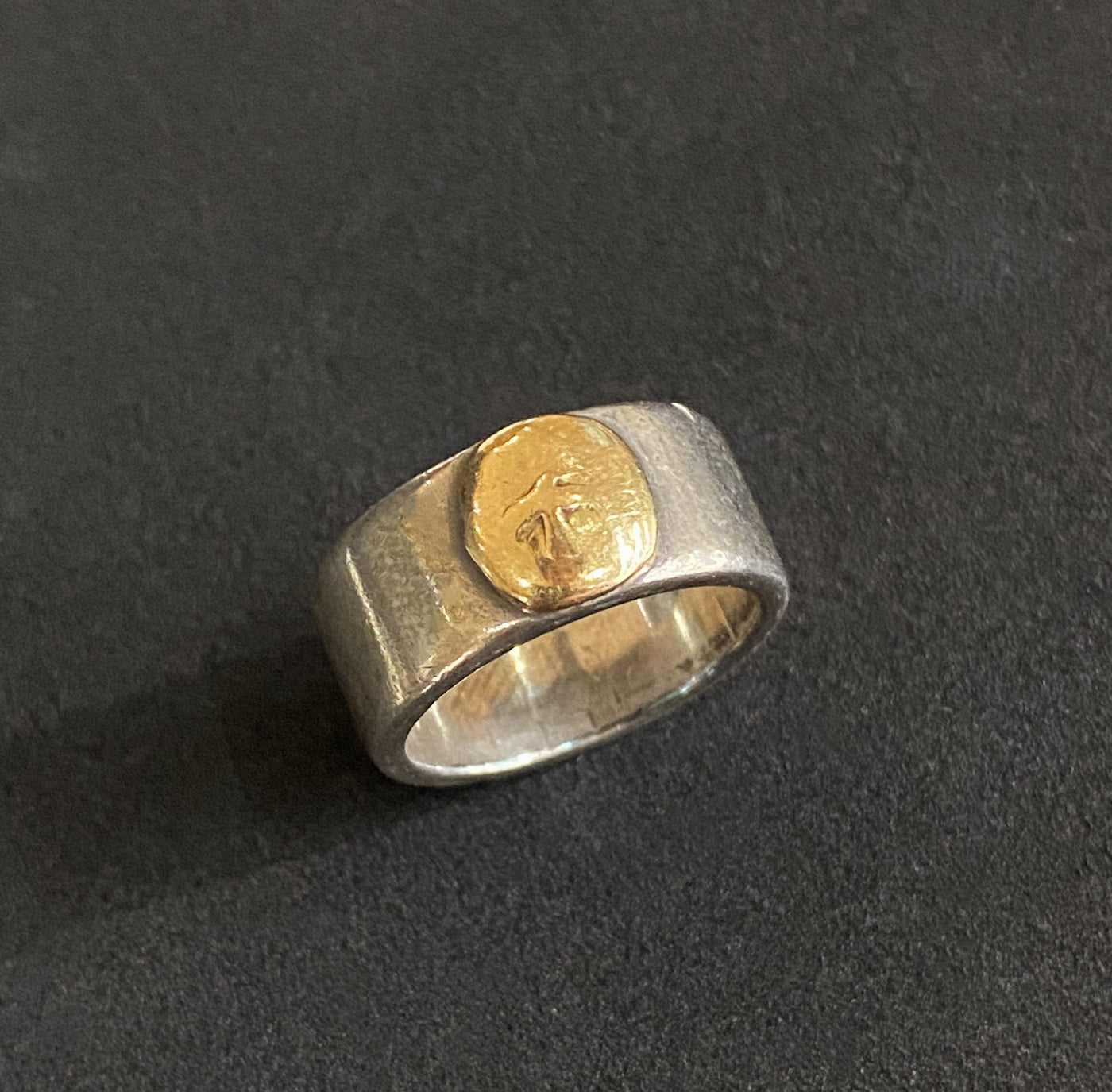 ゴローズ goro's [特注][希少][OLD]平打ちリング(7号)※ネーム入り※使用