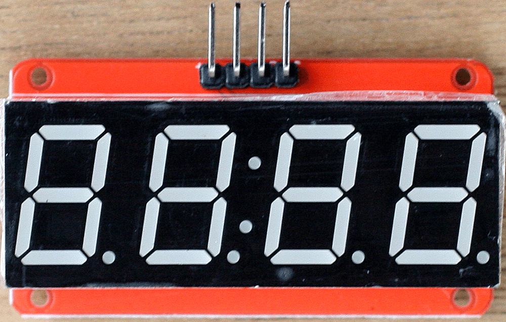 7セグLED表示 その4 4文字-HT16K33① - Arduinoクックブック