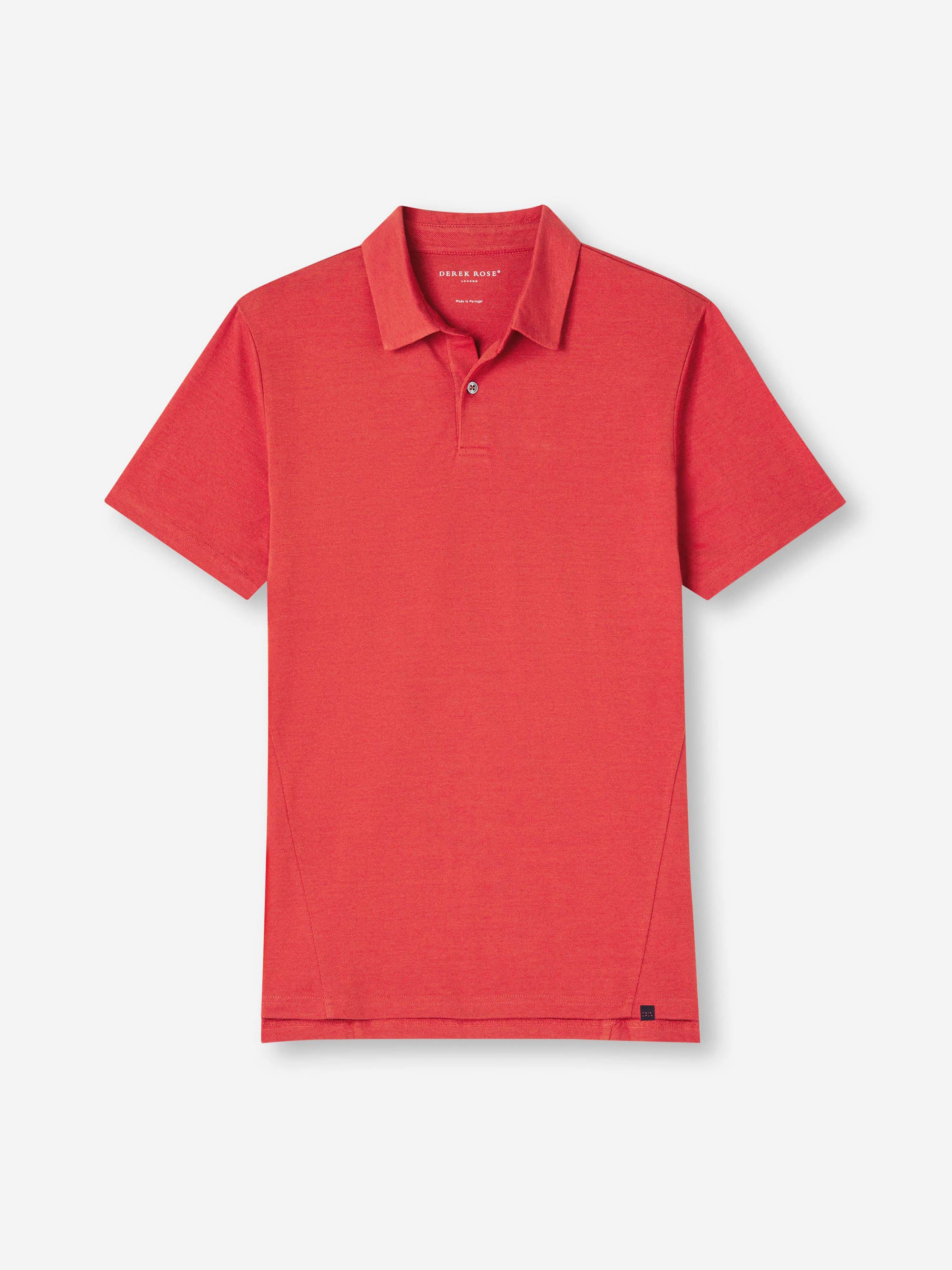 Men's Polo Shirt Ramsay Pique Cotton Lyocell Red