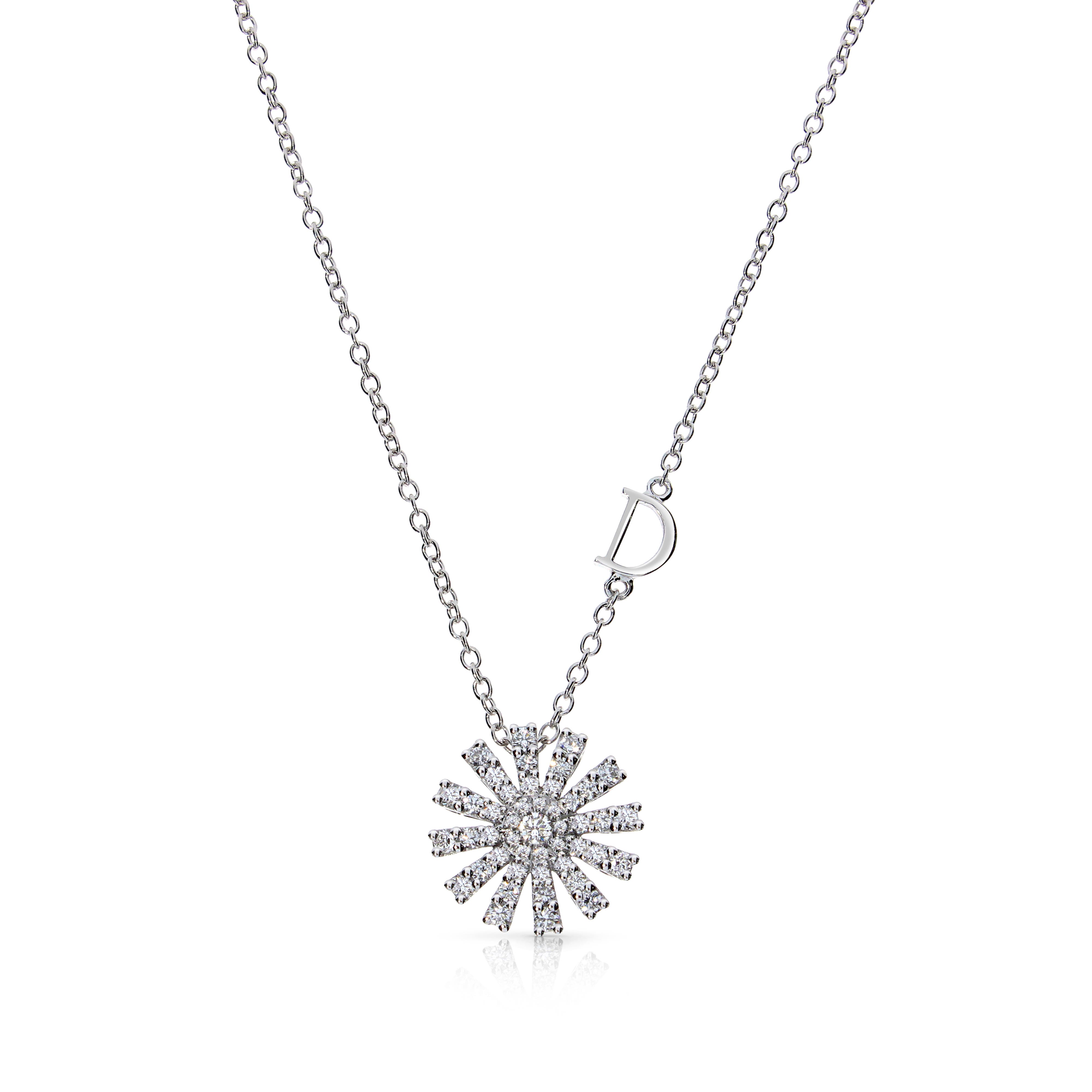 White gold and diamonds necklace, 12 mm. | DAMIANI