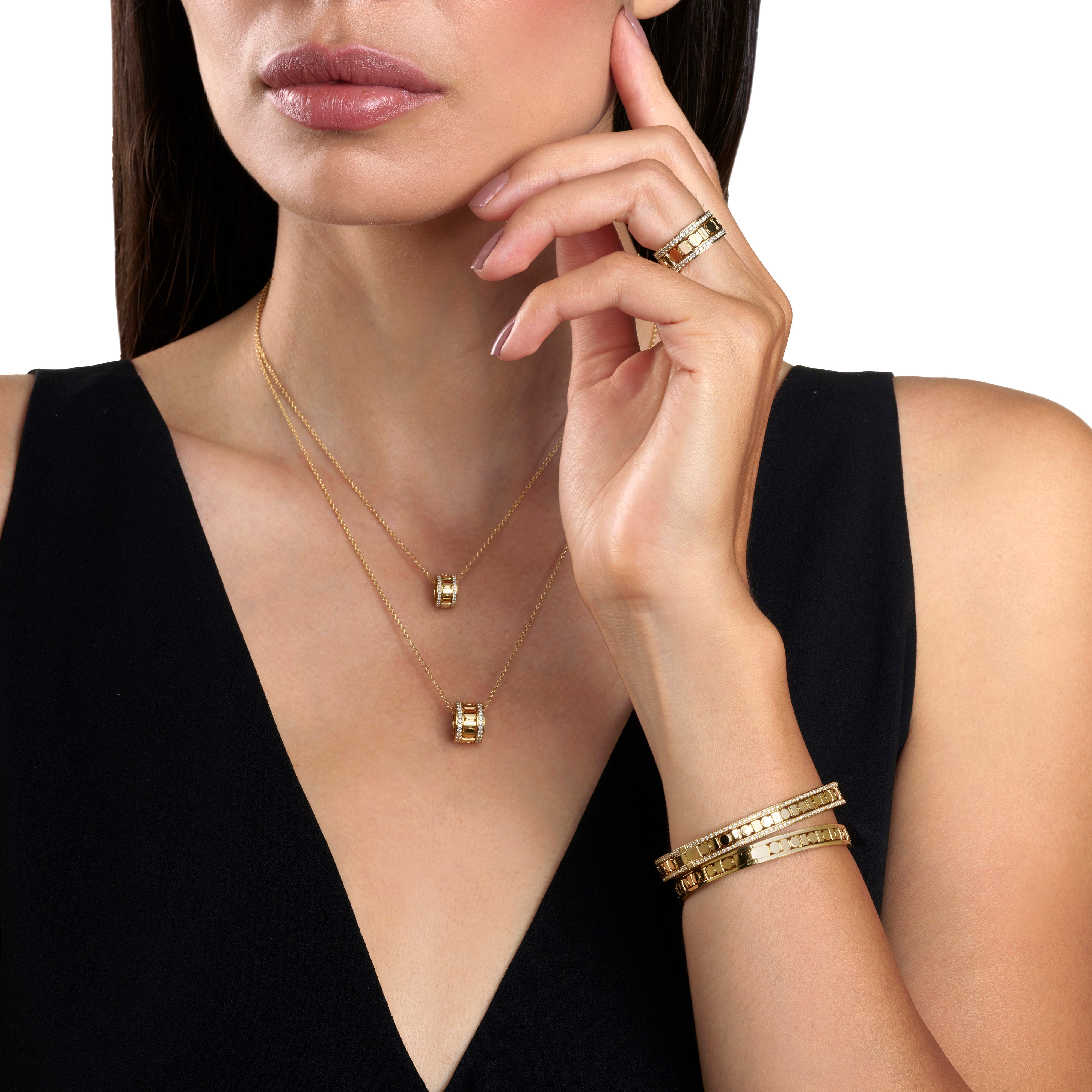 イエローゴールド、ブレスレット、6 mm. - Damiani BELLE ÉPOQUE REEL