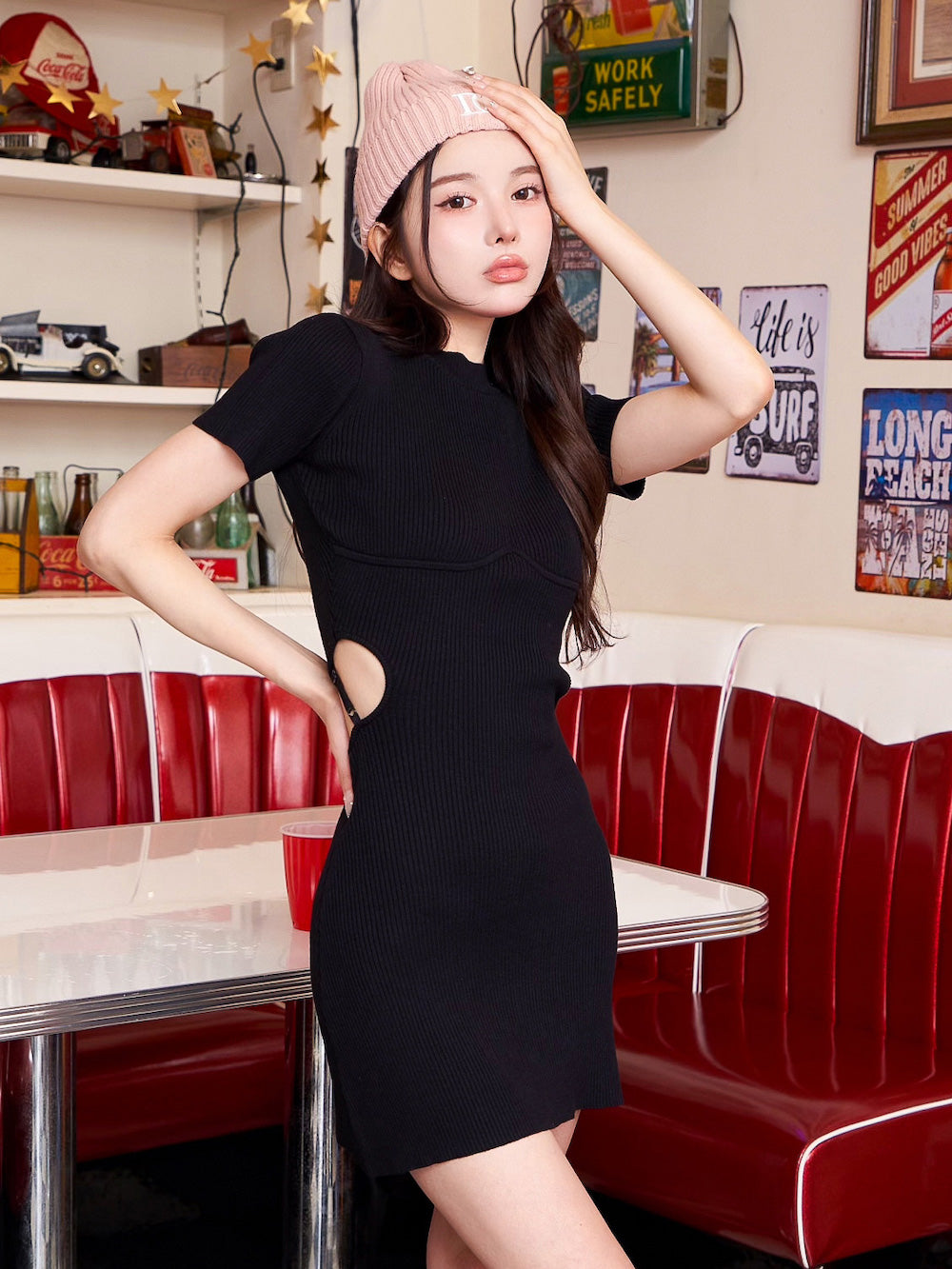 デザインリブニットミニワンピース – Darich (ダーリッチ)