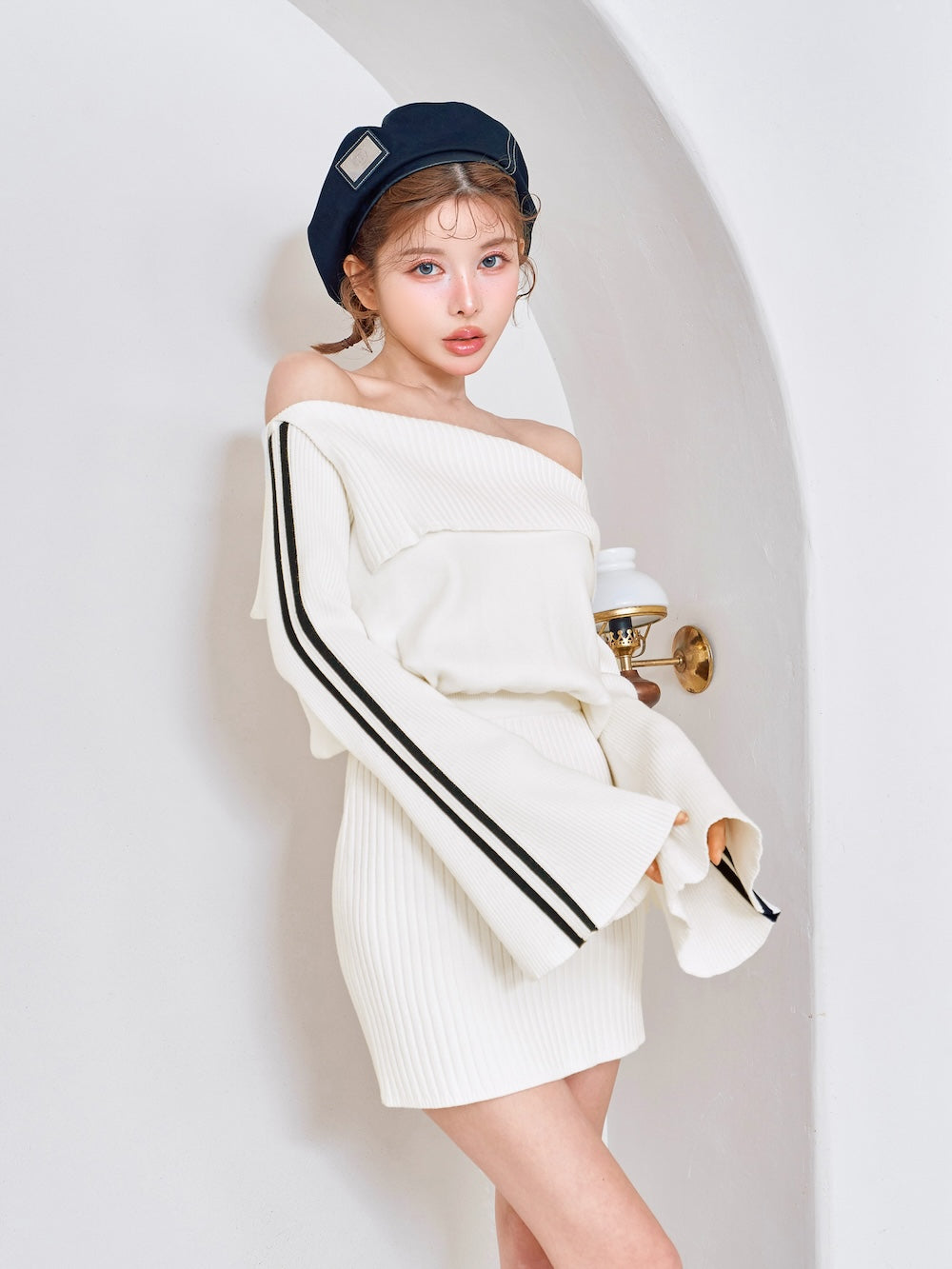 オフショルラインニットミニワンピース – Darich (ダーリッチ)