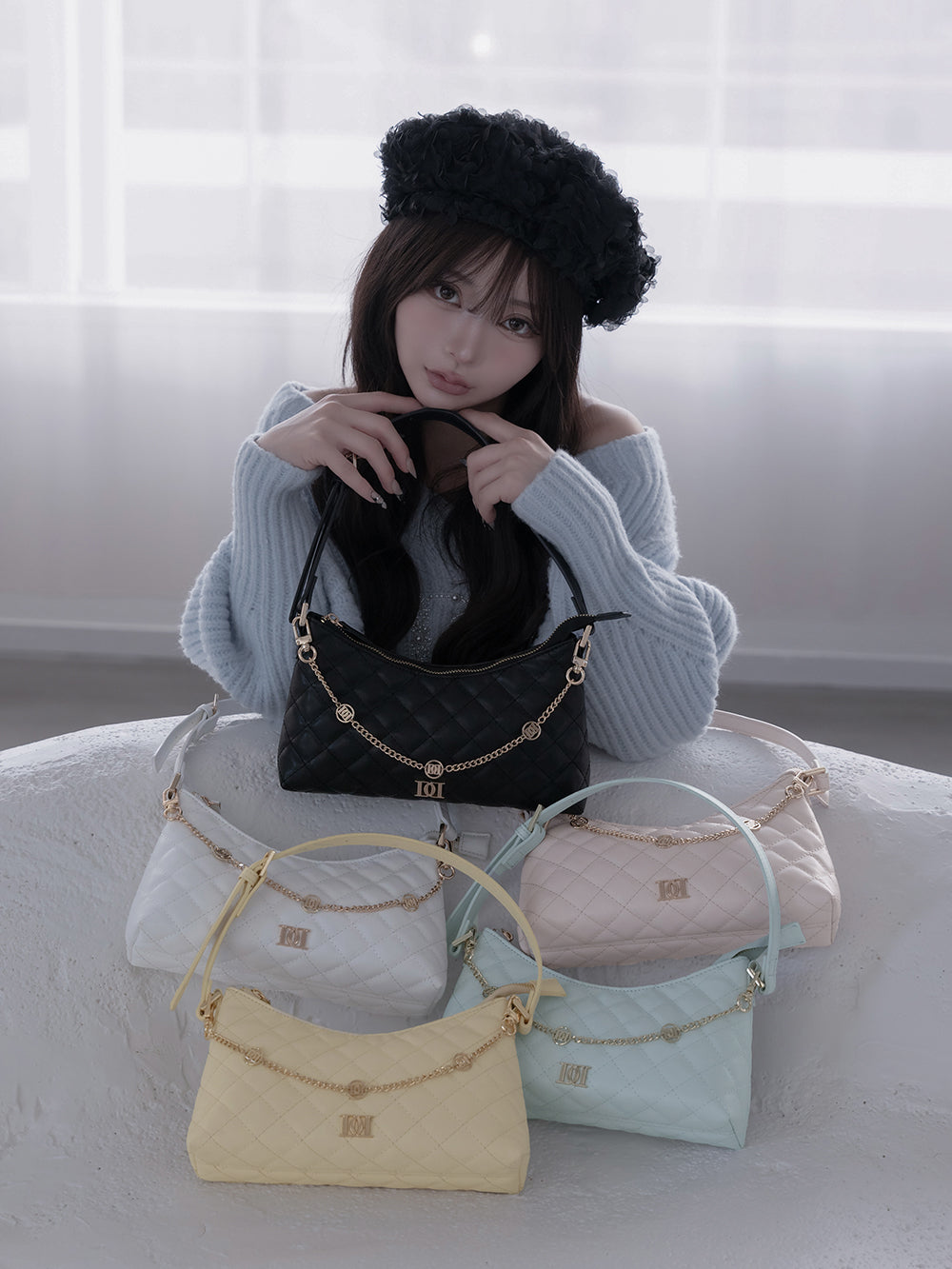 キルティングチェーンハンドミニバッグ – Darich (ダーリッチ)