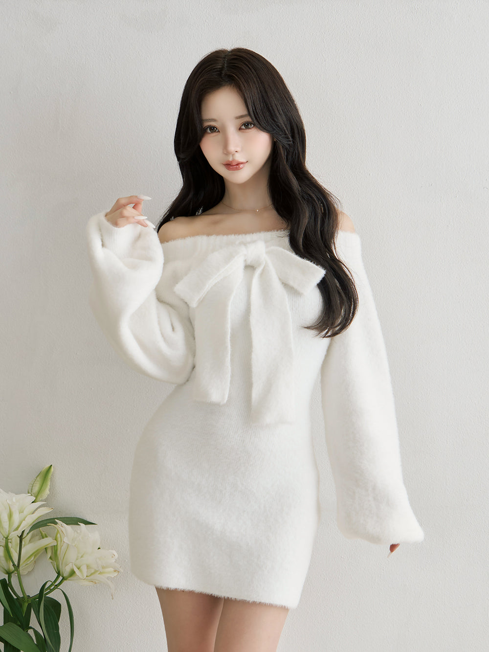 フーディーオフショルニットミニワンピース – Darich (ダーリッチ)