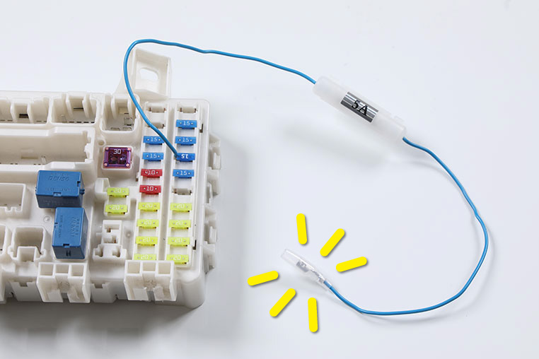 ヒューズ電源の正しい付け方（取り出し）。向きに注意!!