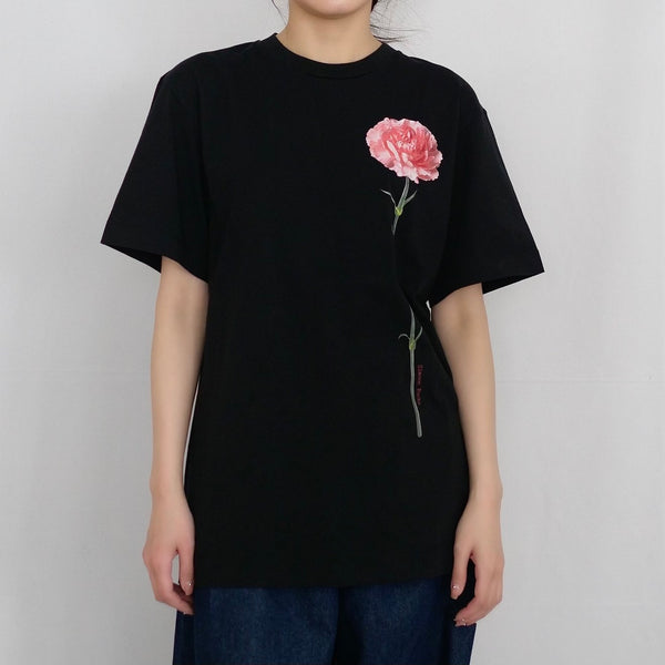 SIMONE ROCHA カーネーションプリントT-SHIRT / BLACK – dim at noon
