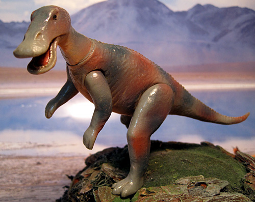 クローバー 恐竜の世界シリーズ ソフビ トラコドン タグ付き パチ怪獣