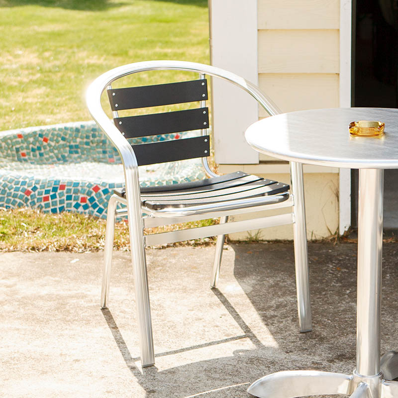 DULTON ONLINE SHOP | ALUMINUM CAFE CHAIR BLACK: 家具