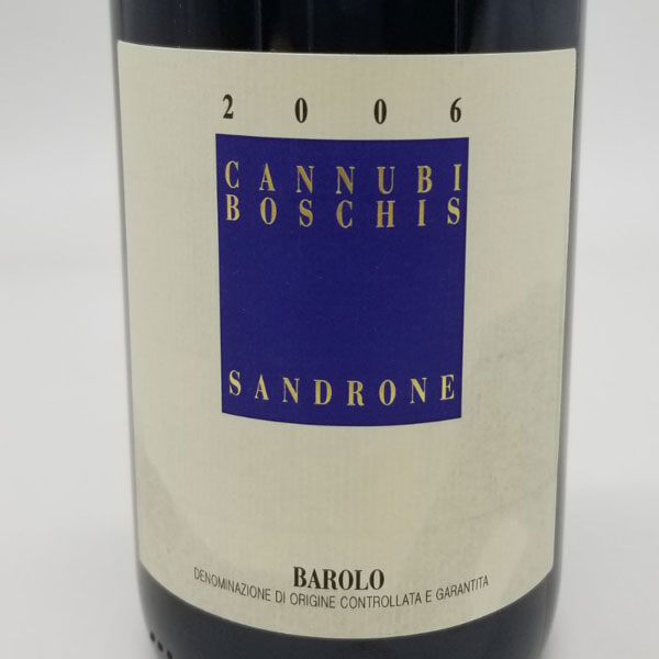 2～3営業日以降出荷 バローロ カンヌビ・ボスキス 2006 ルチアーノ