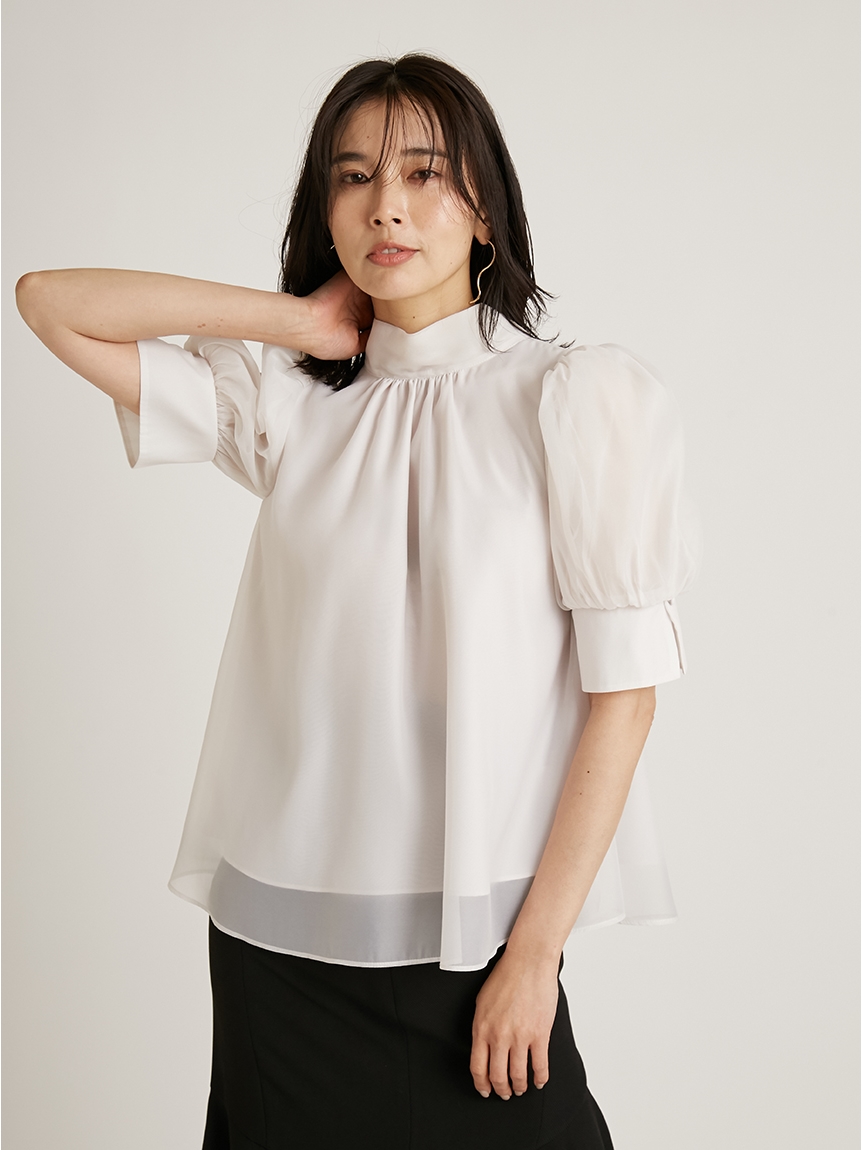 Fubail / Sustainableオーガンシースルーブラウス 入金確認後5-7営業日