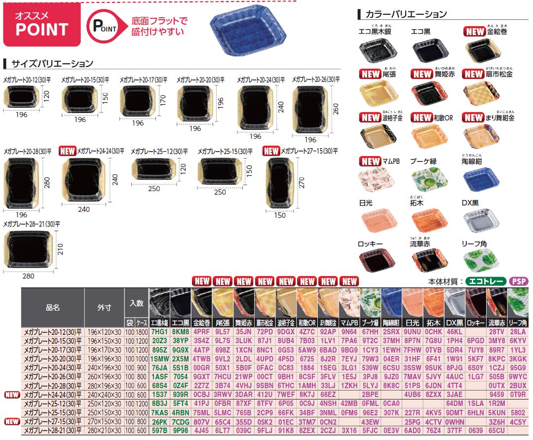 メガプレート平 - （精肉｜精肉）：食品トレー容器のエフピコ