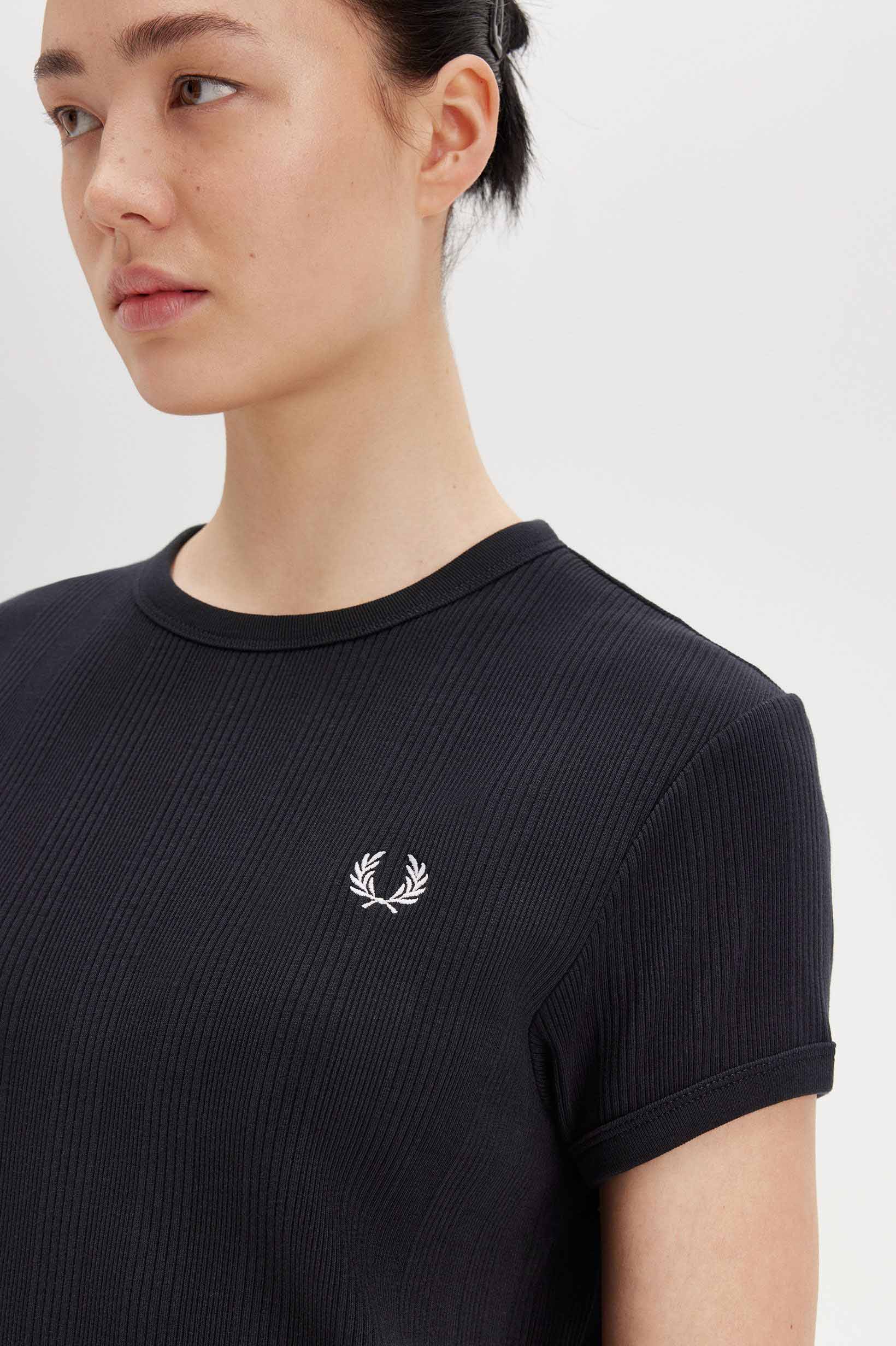 Ribbed T-Shirt Dress(10 102：BLACK): | FRED PERRY JAPAN | フレッド
