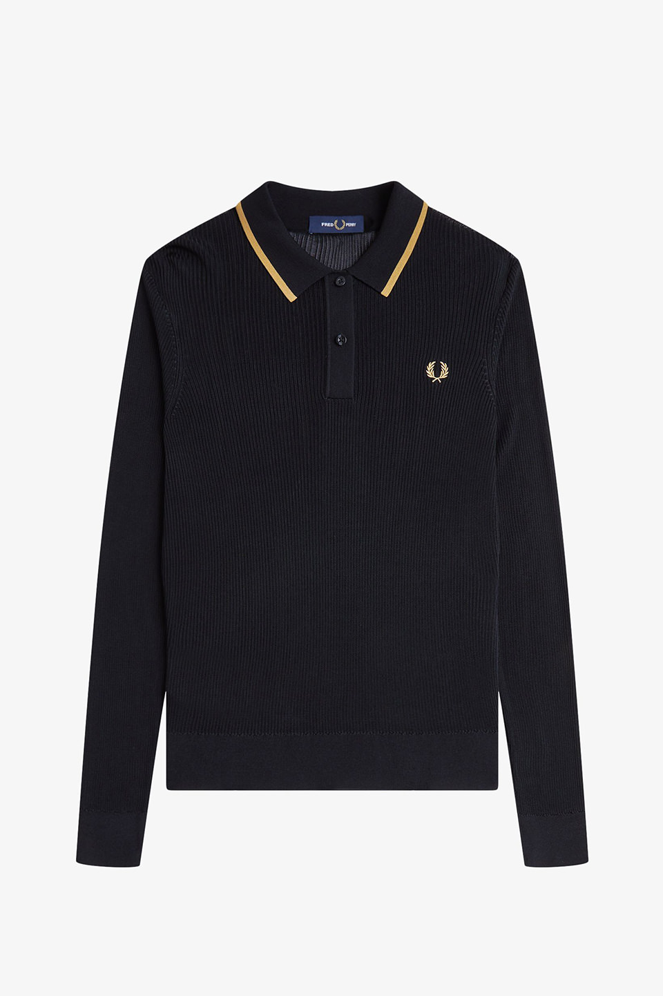 Ribbed Knitted Shirt(8 102：BLACK): | FRED PERRY JAPAN | フレッド