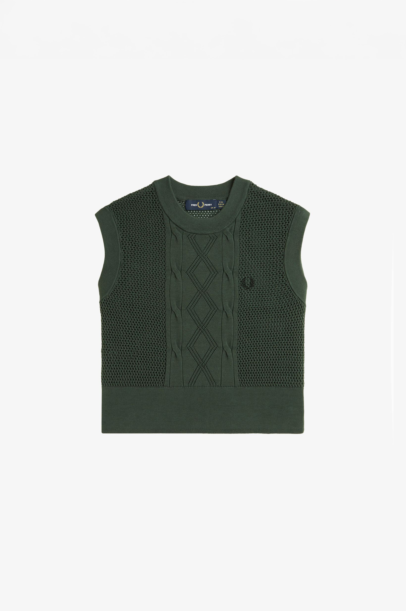 Textured Knitted Vest(10 X89：COURT GREEN): | FRED PERRY JAPAN