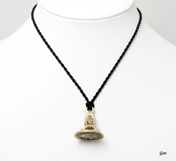 シトリン インタリオ シール アンティークジュエリー