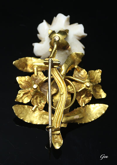 k10 イギリス ジョージアン シトリンブローチ k10 イギリス ジョージ