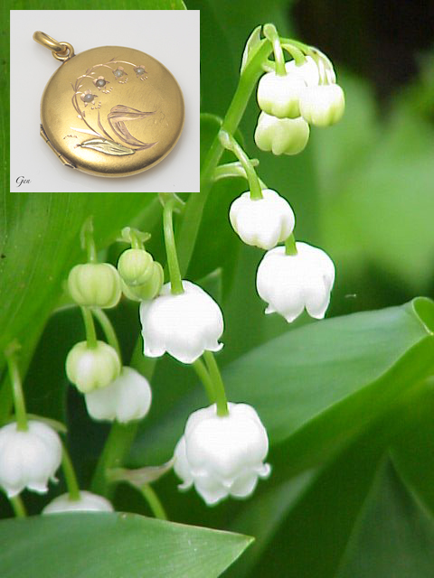 鈴蘭 ロケット・ペンダント フランス アンティークジュエリー