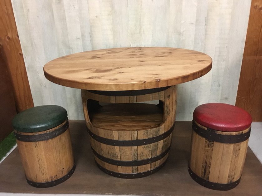 樽ラック付きダイニングテーブルの通販・販売 － 木製雑貨の専門店F-RAISE