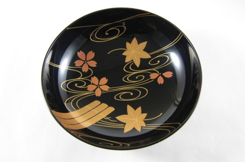 輪島塗 天然木蒔絵「竹に雀文」吸物椀(雑煮椀)10脚揃 明治