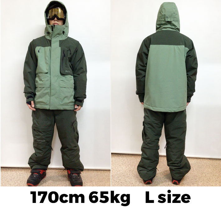 Hurley スノーボードジャケット Lサイズ ミント/ブラック メンズ