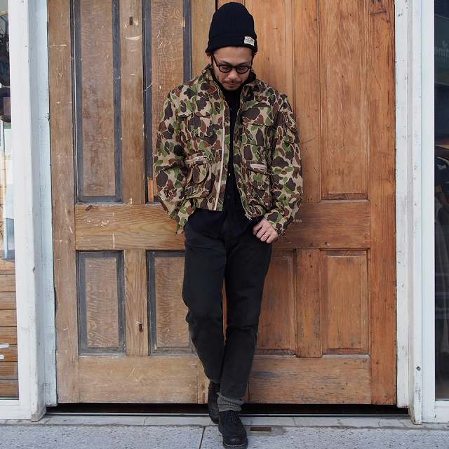 70's〜80's Snow Goose ダックハンターカモ柄 フード付きハンティング