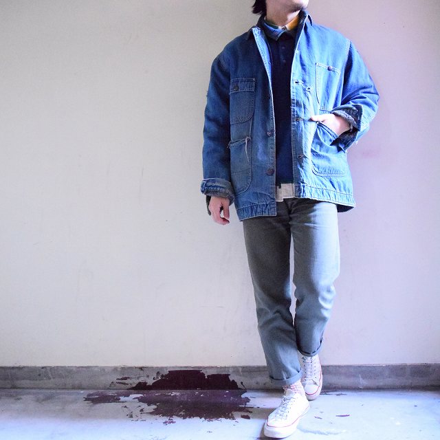 60's MONTGOMERY WARD ブランケット付きデニムカバーオール 60年代