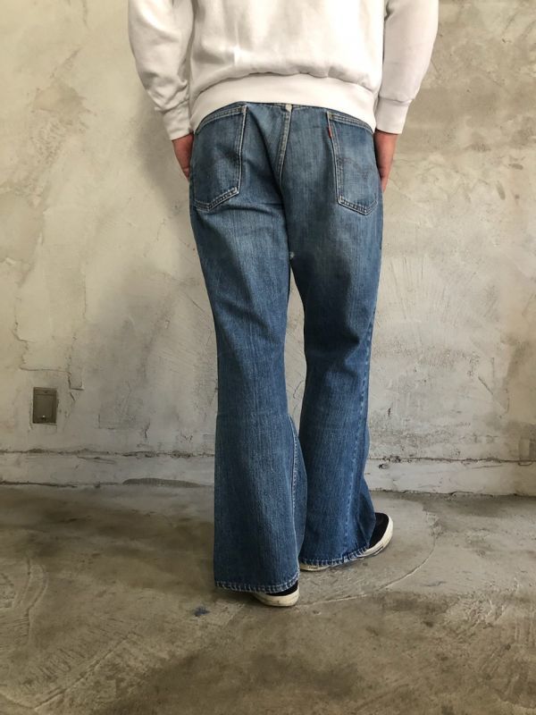 70's LEVI'S 646 BIGE デニムパンツ 70年代 ビッグe ビッグイー フレア