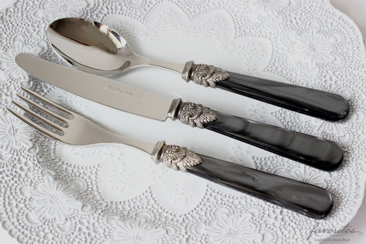 EME（エメ）｜Napoleon カトラリー ブラック（テーブルナイフ