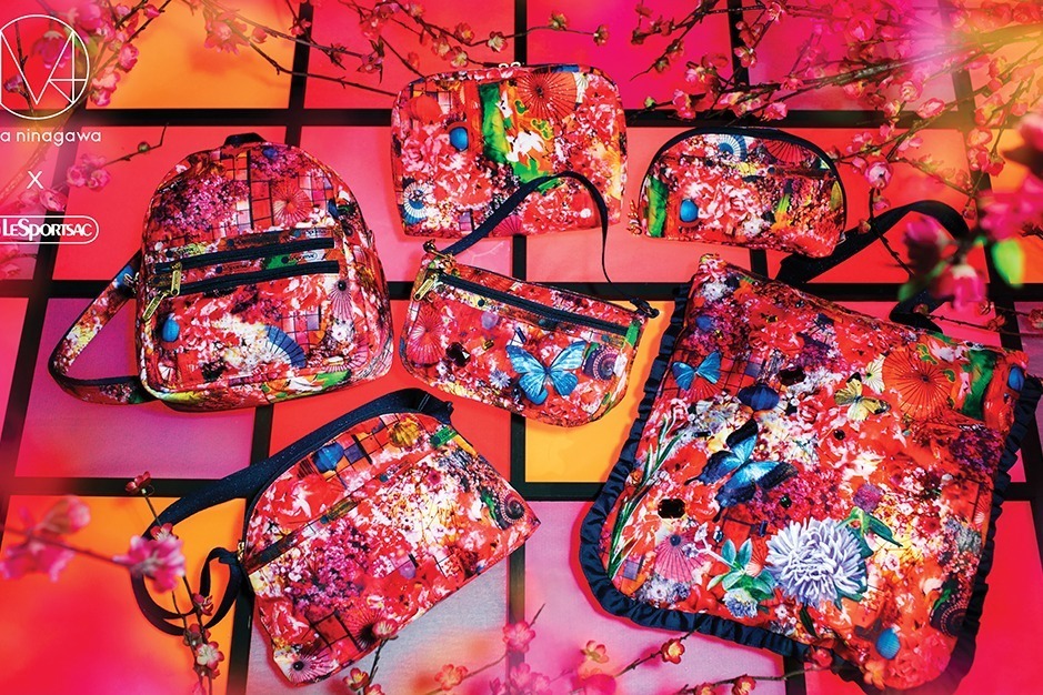 レスポートサック×蜷川実花のM / mika ninagawa、和傘や桜グラフィック