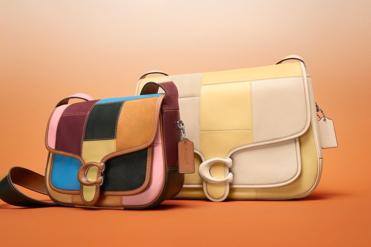 コーチのアイコンバッグ「タビー」「ローグ」パッチワークレザーの限定