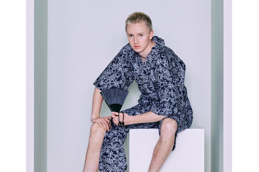 ヴィヴィアン・ウエストウッド マン「オーブ」プリント入り“甚兵衛