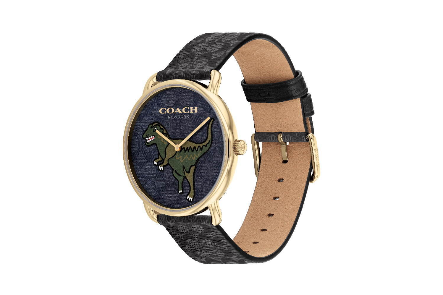 コーチ“恐竜のレキシー”主役の腕時計、ポップな総柄デザインに上品な