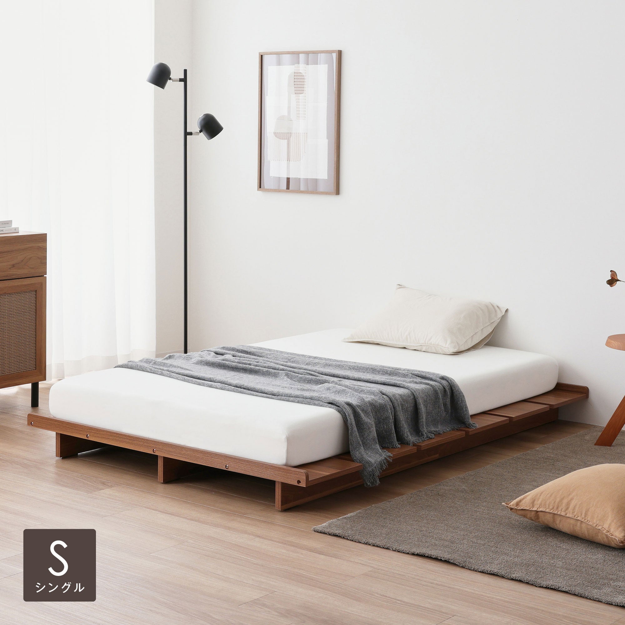 あす着] S/SD/D シングル セミダブル ダブル すのこベッド ベッド