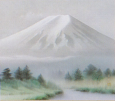掛け軸 富士 中川幸彦 尺八横 【通販】