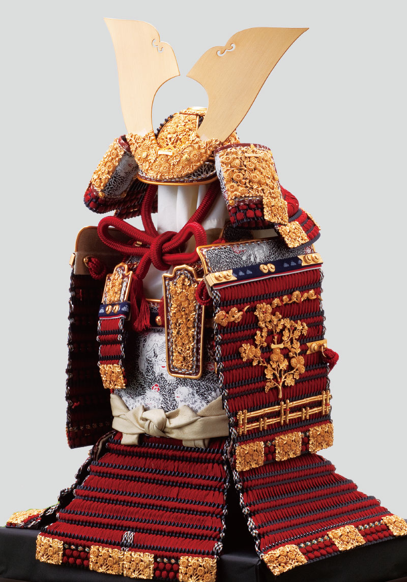 高さ103㎝ 市川光玉作【古代赤糸縅之大鎧18号】一式 【公式通販】