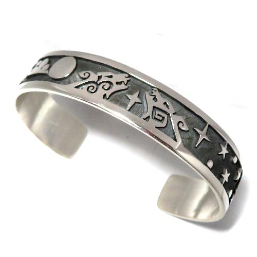 アメリカインディアン・ホピ族のシルバー・バングル ブレスレット