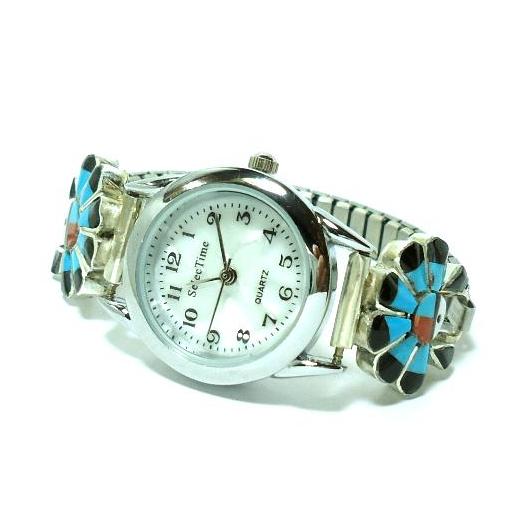 インディアンジュエリー ウォッチ ズニ族製作のウォッチ レディース