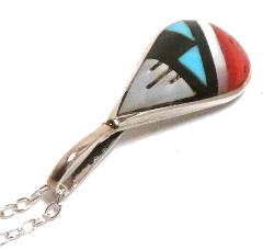 インディアンジュエリー / ズニ族インレイ・ペンダント