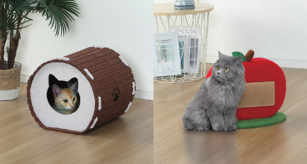 フェルトハウスと新デザインの猫の爪とぎが登場｜ニュースリリース