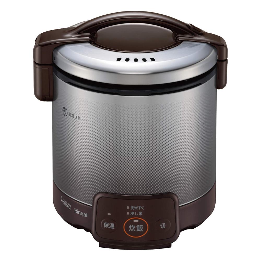 リンナイ ガス炊飯器1升用 プロパンガスLP用 ダークブラウン RR