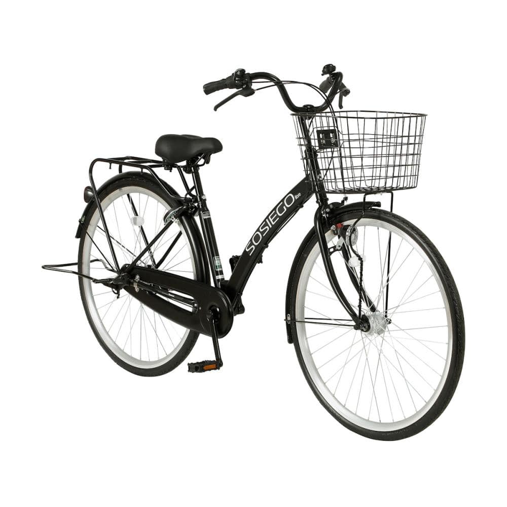 軽快車 ノーパンクタイヤ ソシエゴ リブレ 27インチ マットブラック