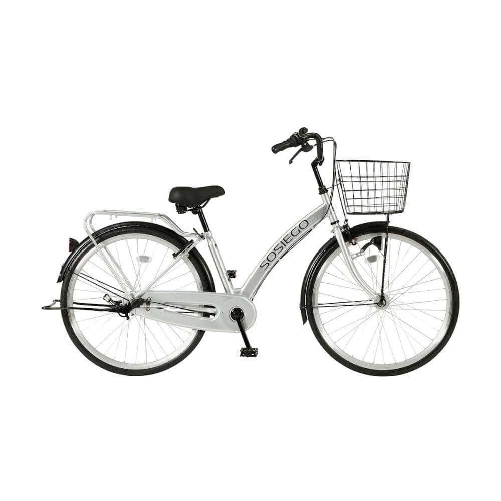 軽快車 ノーパンクタイヤ ソシエゴ リブレ 27インチ マットシルバー