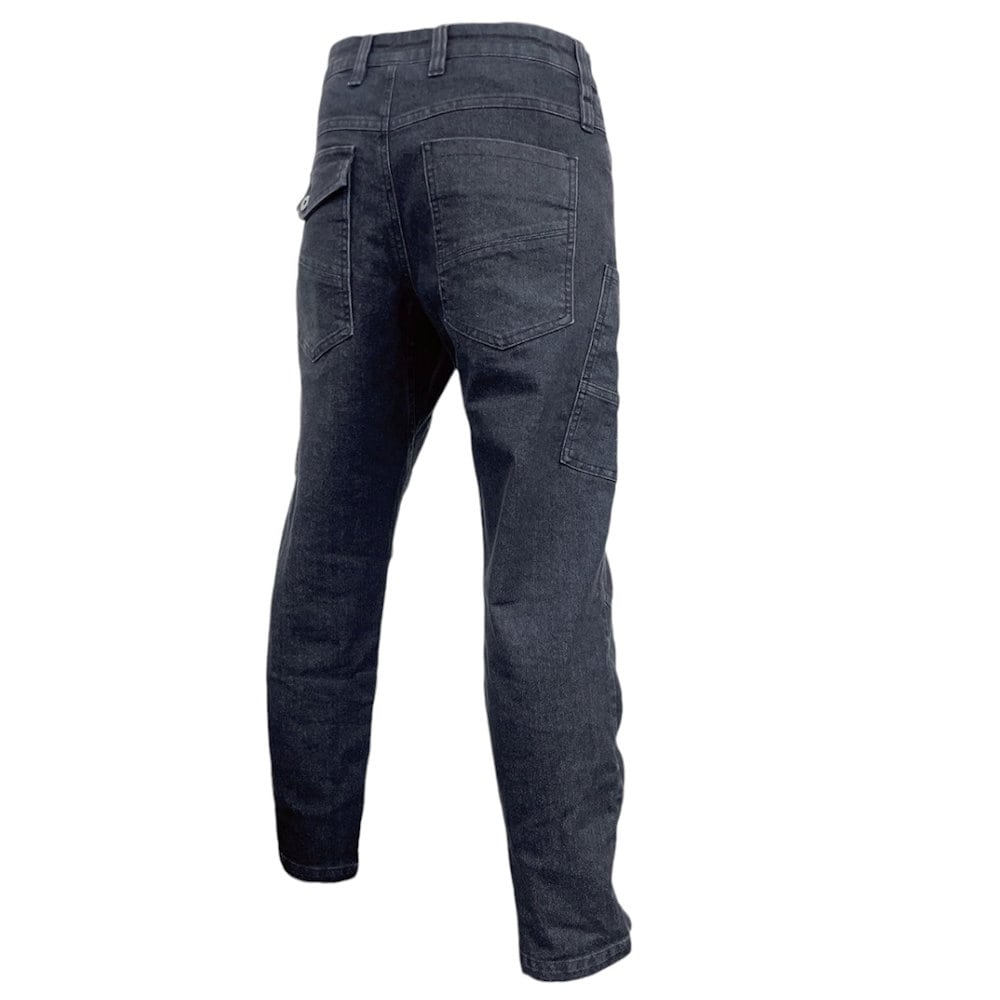 K＋WORKS ストレッチデニム カーゴパンツ 股下78cm