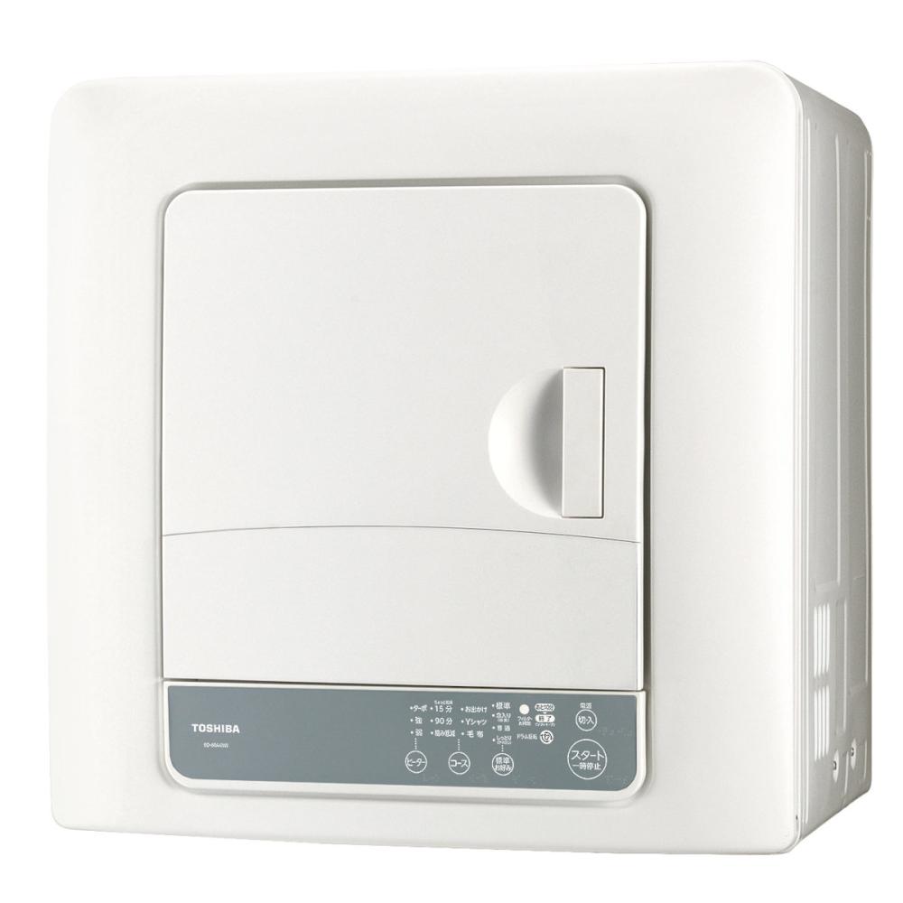 東芝 衣類乾燥機 容量6．0kg プュアホワイト EDー60A4（W