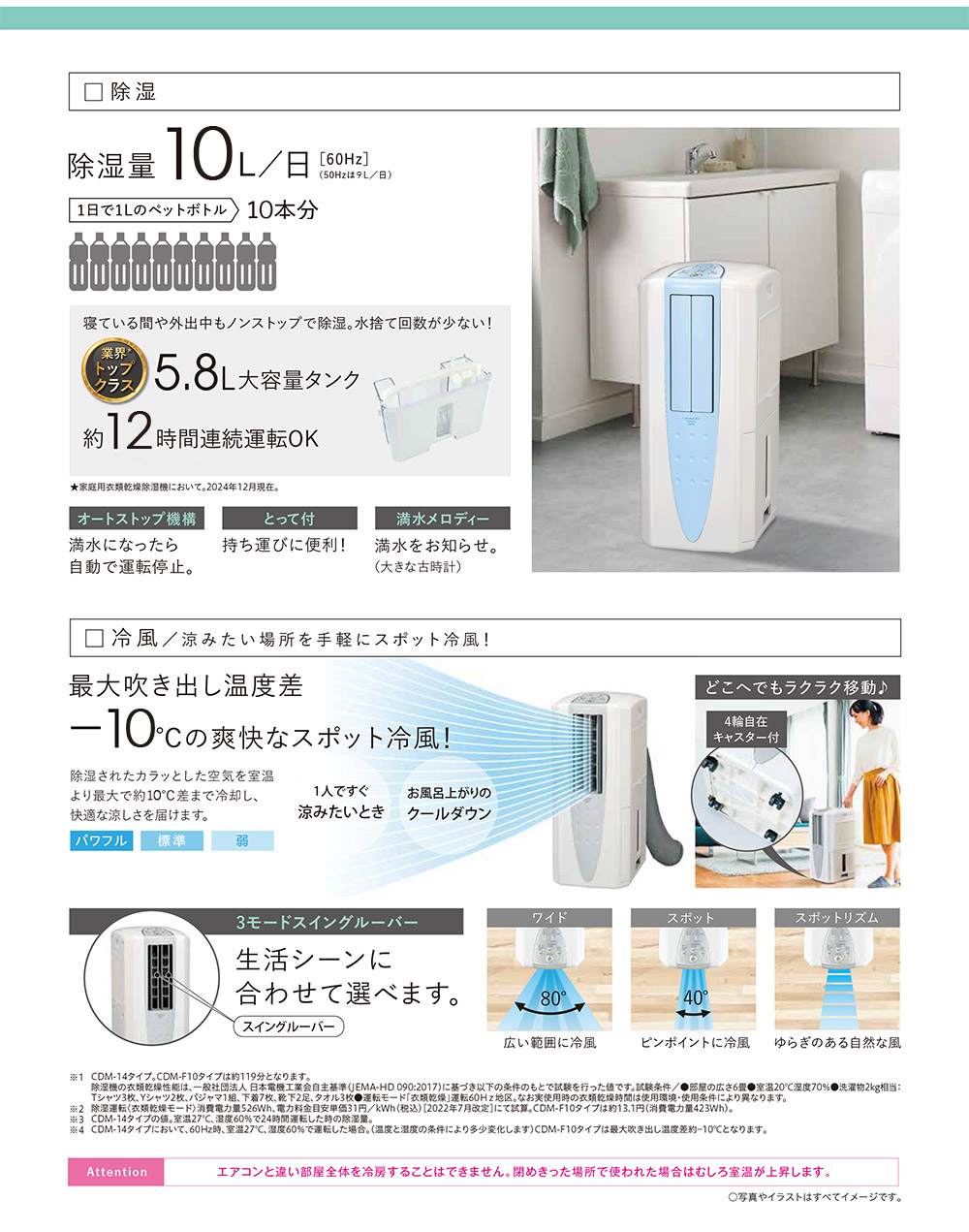 コロナ どこでもクーラー 2025年製 冷風 衣類乾燥機 除湿機 CDM-1025